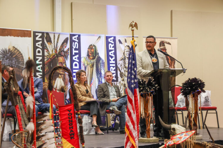 Governor stresses state-tribal relations in meeting with MHA Nation members